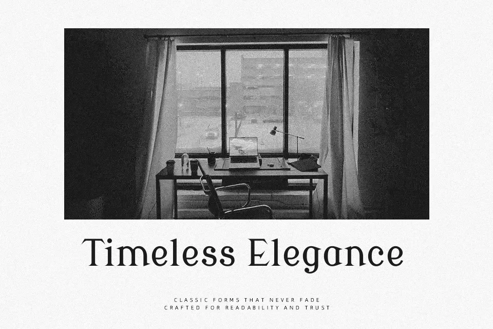 Modern Antiqua Font Font Preview for Classic Logo