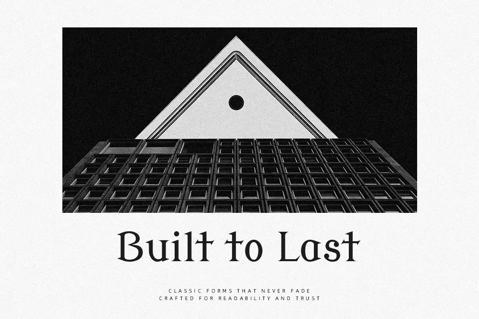 Modern Antiqua Font Serif Font Preview for Headline