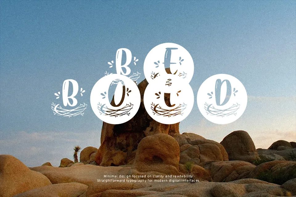 Nest Monogram Font Font Preview for Elegant Poster