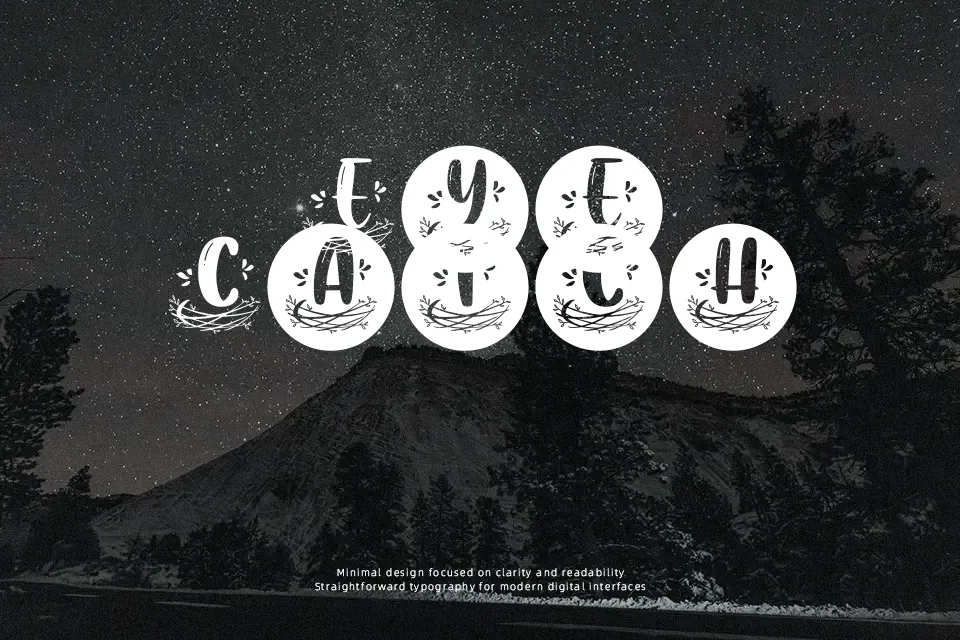 Nest Monogram Font Font Preview for Romantic Poster