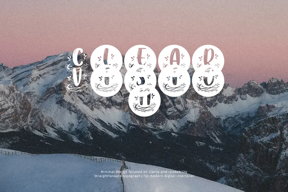 Nest Monogram Font Display Font Preview for Packaging