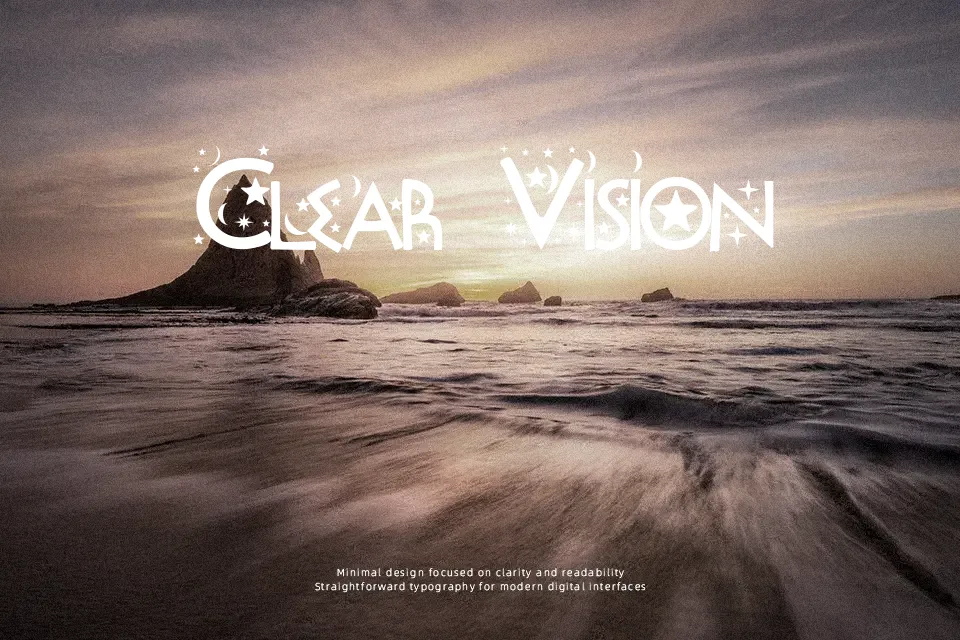 Night Sky Font Decorative Font Preview for Headline