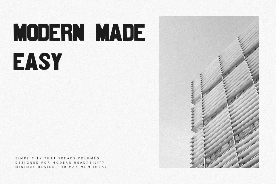 Nittenaattifire Font Sans Serif Font Preview for Poster