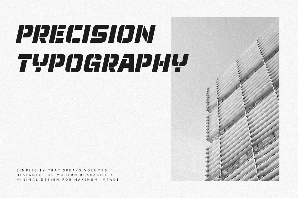 Normandia Font Stencil Font Preview for Logo