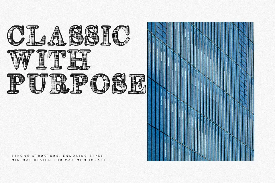 Older ST Font Display Font Preview for Packaging