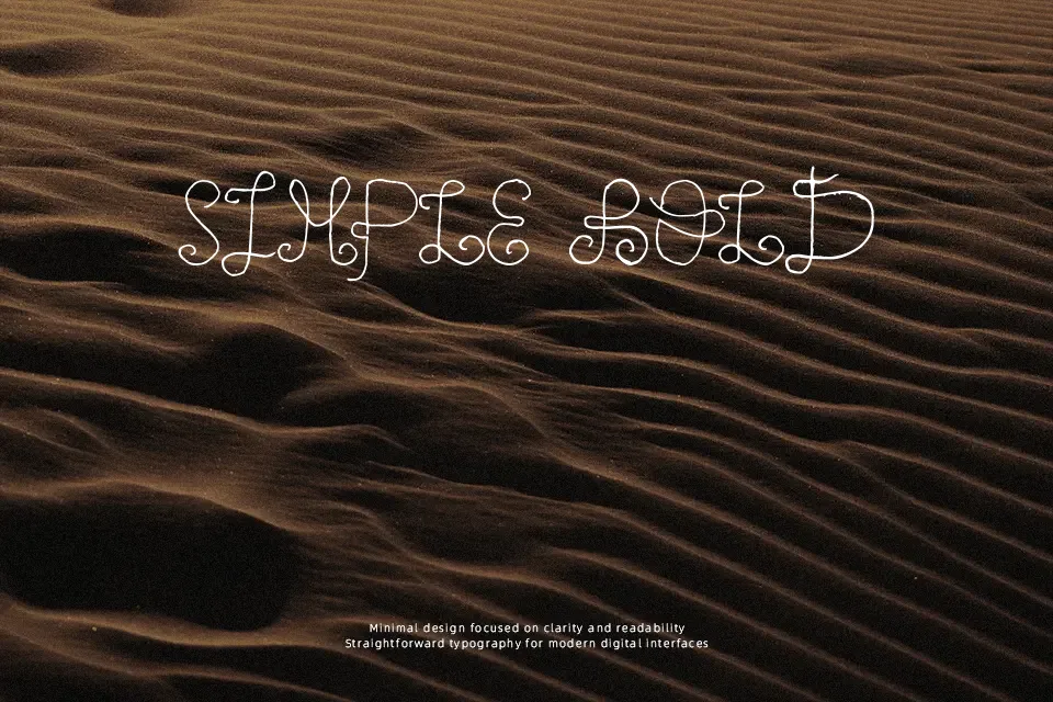 One Wild Line Font Display Font Preview for Poster