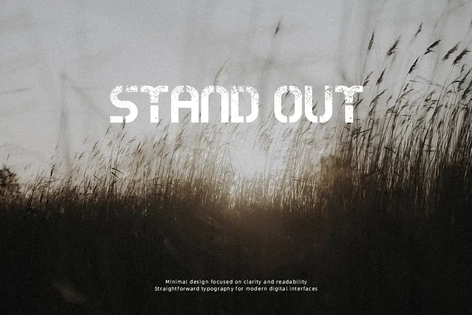 Oxin War Font Stencil Font Preview for Poster