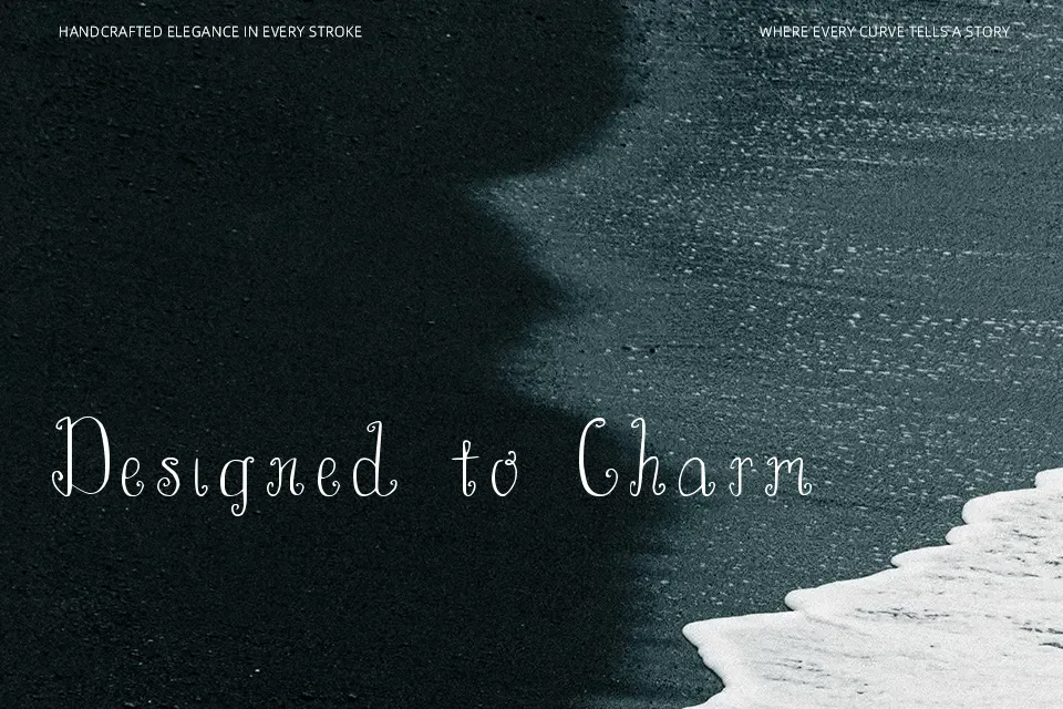 Peony Charming Font Handwritten Font Preview for Social Media