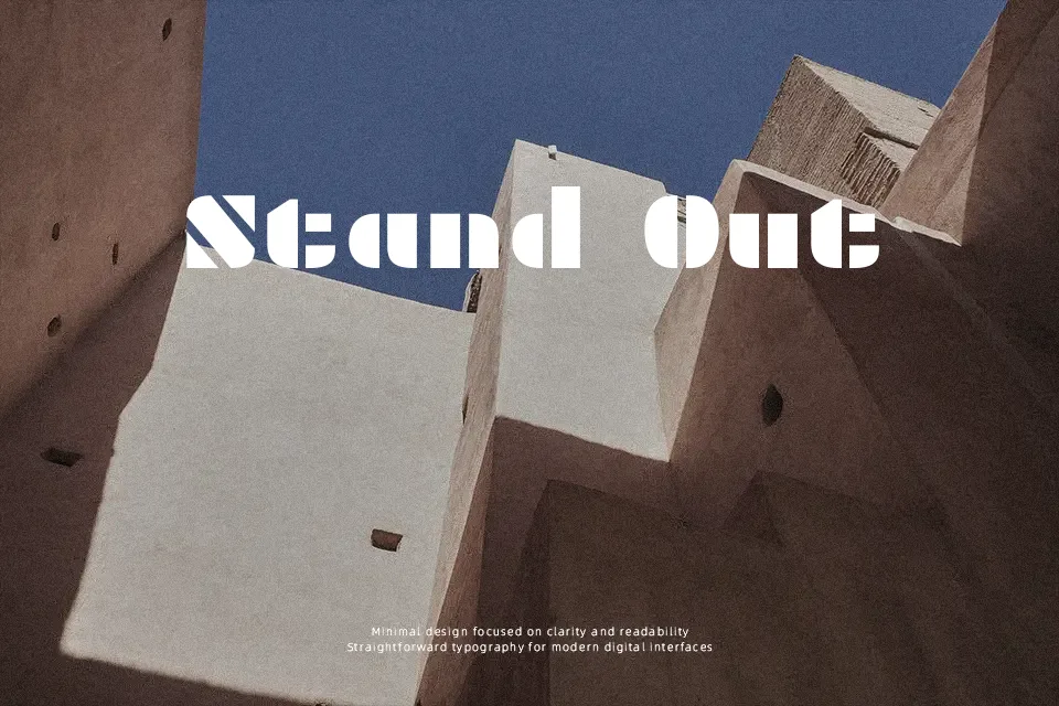 Plaster Font Geometric Font Preview for Branding
