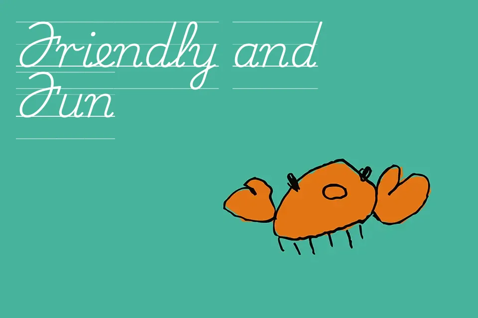 Playwrite MX Guides Font Font Preview for Kids