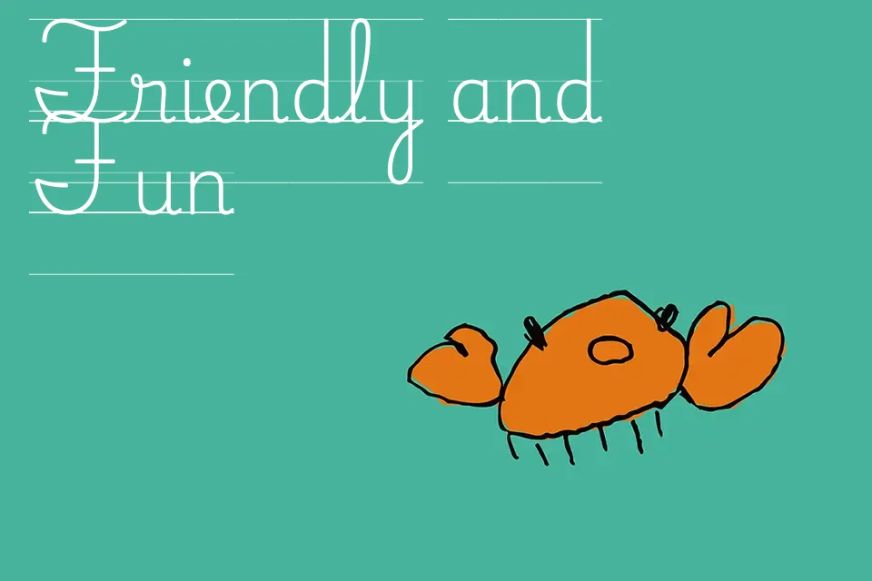 Playwrite VN Guides Font Handwritten Font Preview for Kids