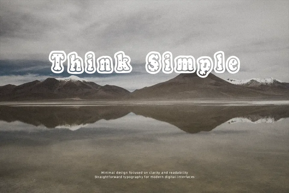 Polka Letter Stamp Font Decorative Font Preview for Packaging