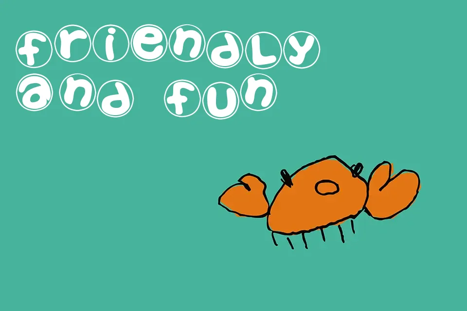 Pop Up Font Font Preview for Bubble Mood