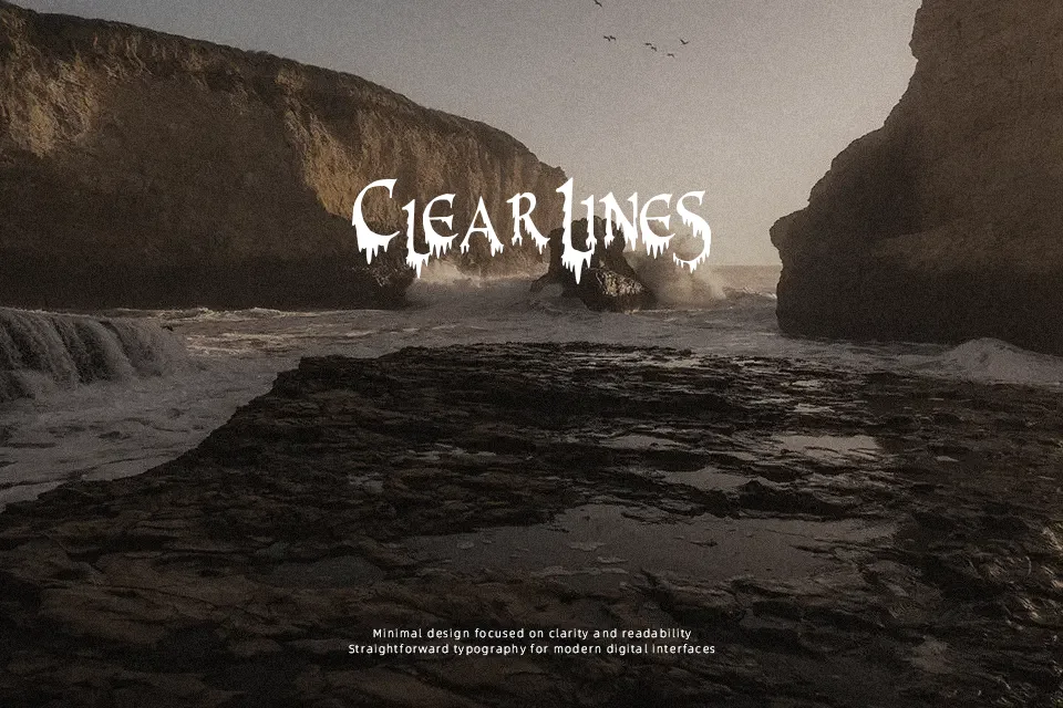 PR Uncial Creepy Font Font Preview for Dark Gaming