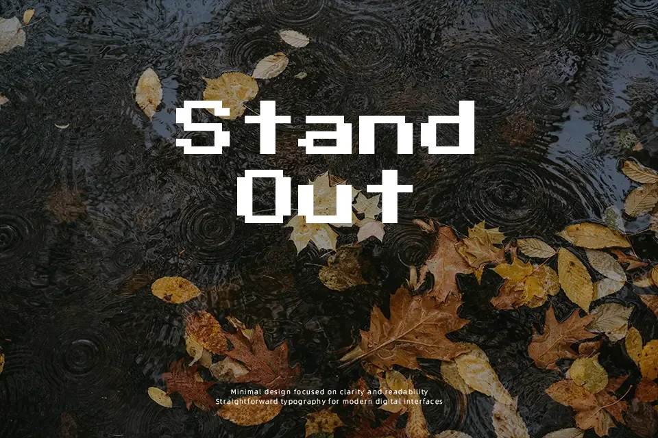 Press Start 2P Font Monospace Font Preview for Headline