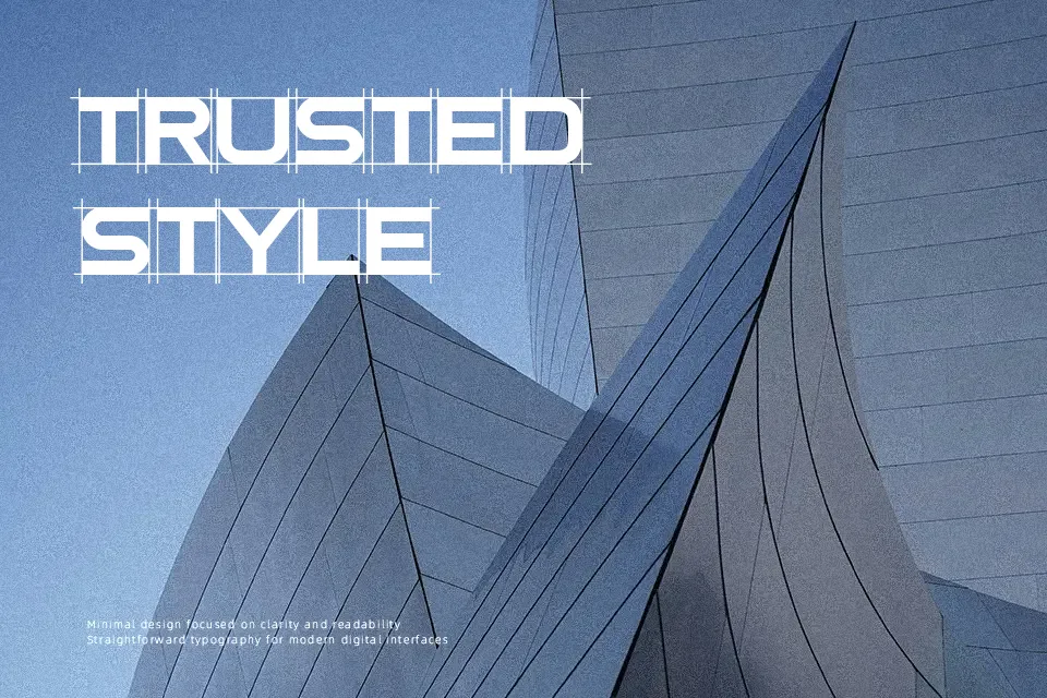 Product Design Font Expanded Font Preview for Logo