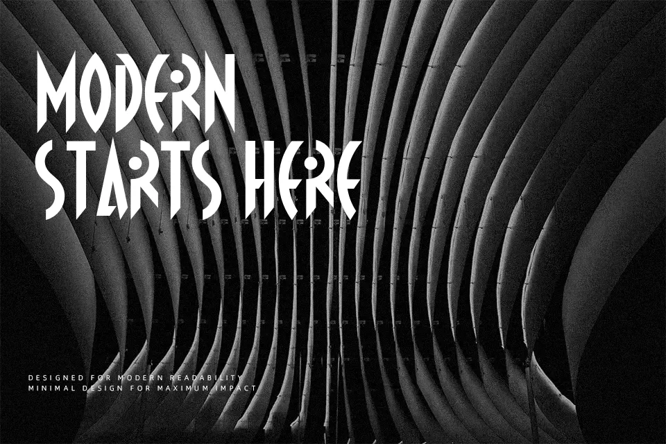 Propaniac Font Geometric Font Preview for Poster