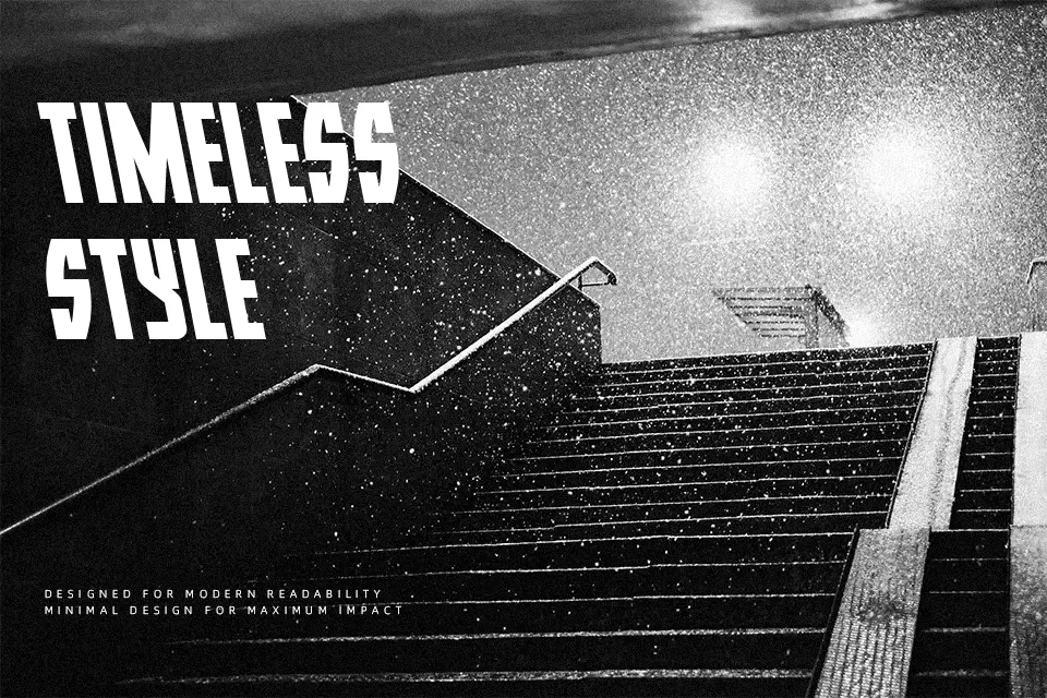 Prowler Font Geometric Font Preview for Poster
