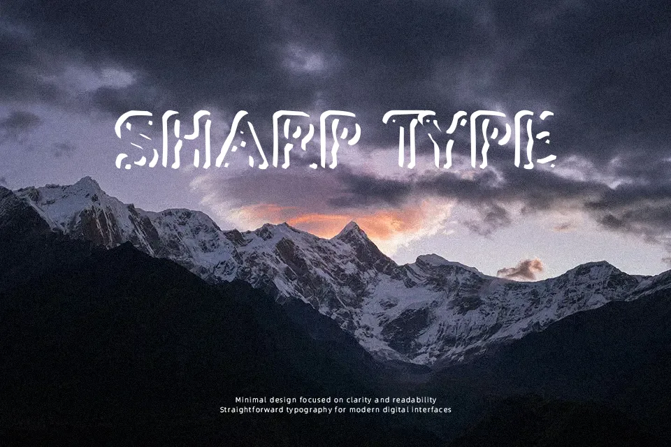 Punched Stub Font Font Preview for Rough Packaging