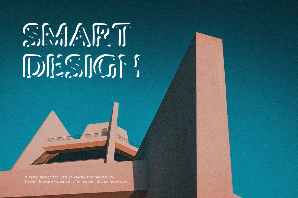 Punched Stub Font Decorative Font Preview