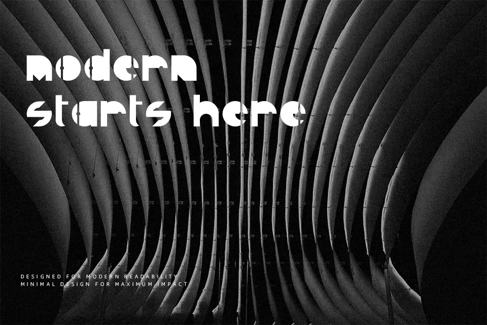 R Judas Sans Font Stencil Font Preview for Poster