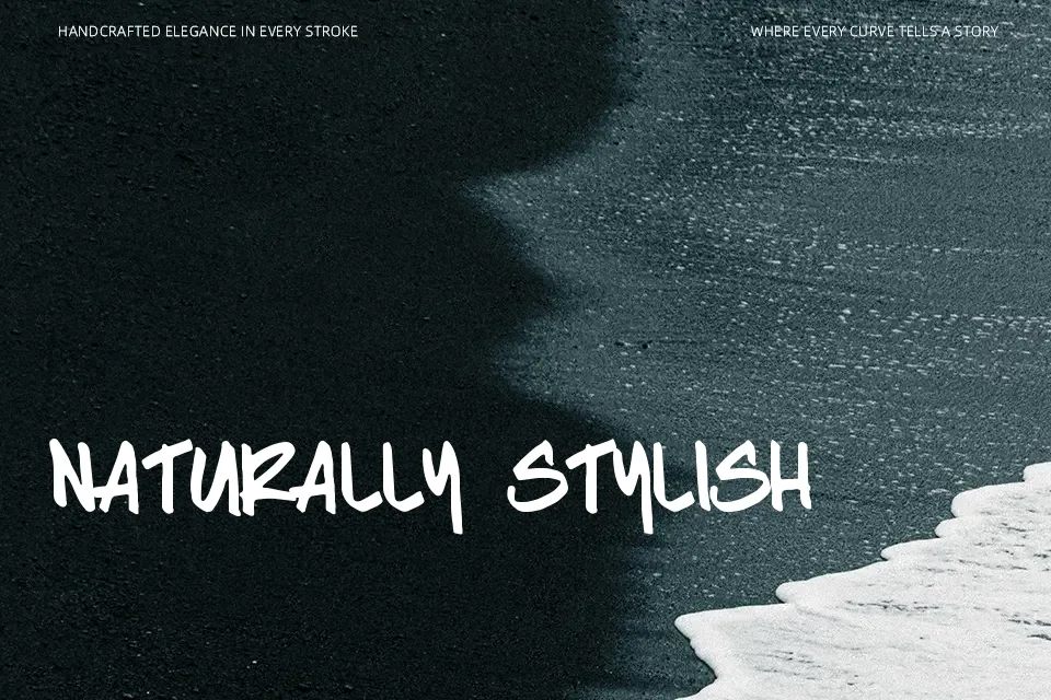 Razing Font Handwritten Font Preview for Packaging