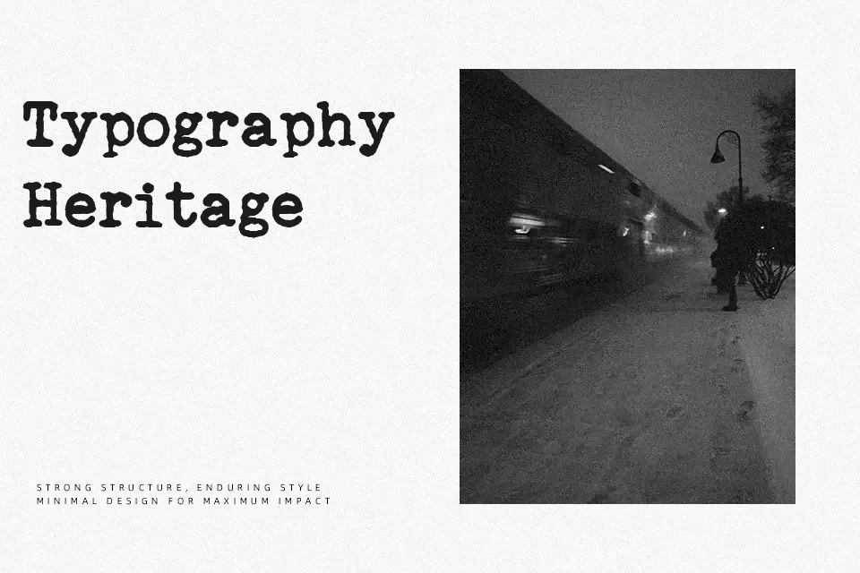 Remingtoned Type Font Font Preview for Vintage Poster