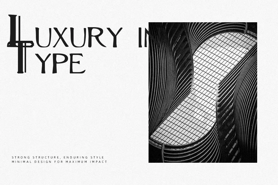 Renny Hybrid Font Font Preview for Vintage Poster