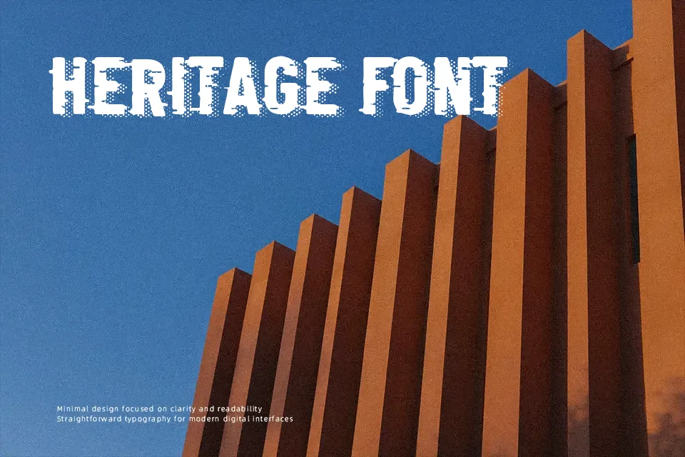 Retro Computer Font Font Preview for Grunge Headline