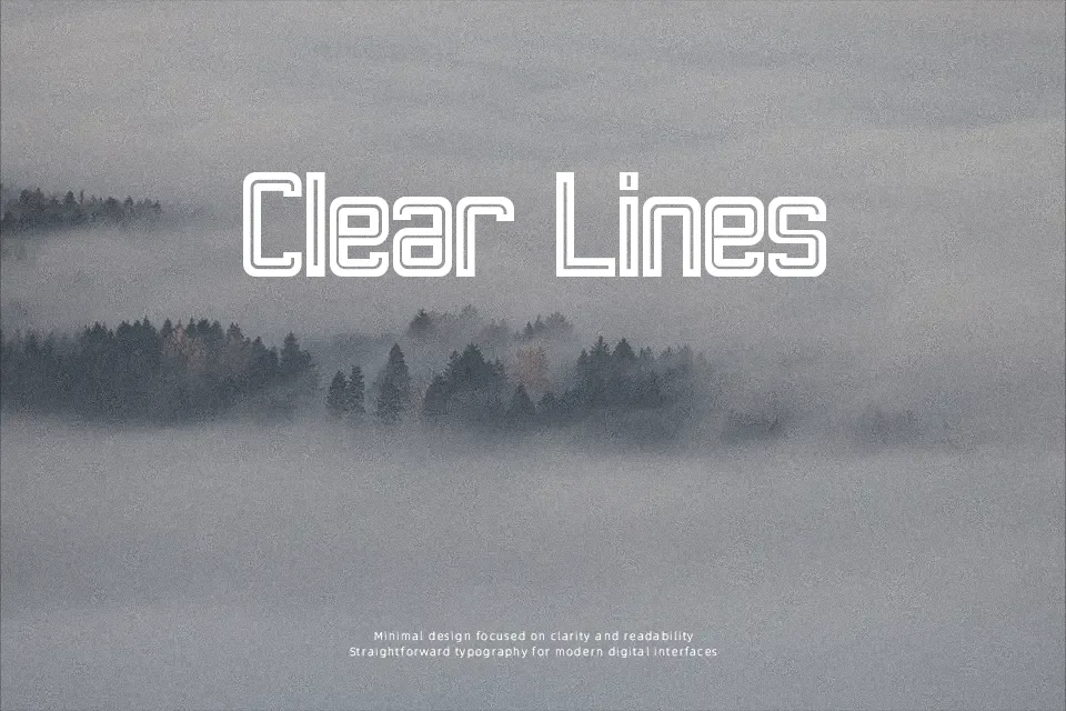 Retro Lines Font Display Font Preview for Headline