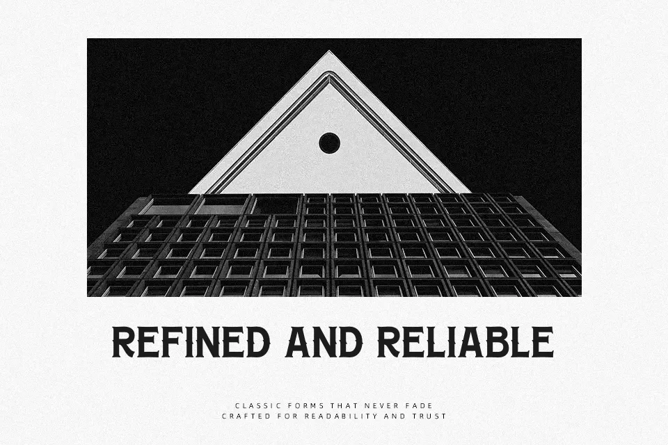Romace Blades Font Font Preview for Vintage Packaging