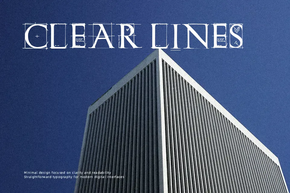 Roman Grid Caps Font Geometric Font Preview for Poster