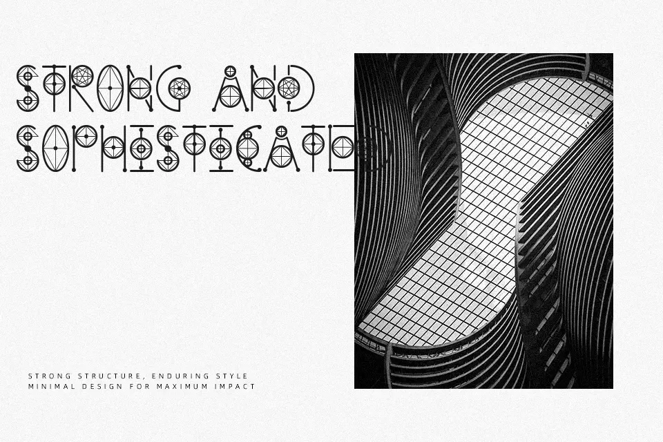 Round Geometric Font Font Preview for Headline
