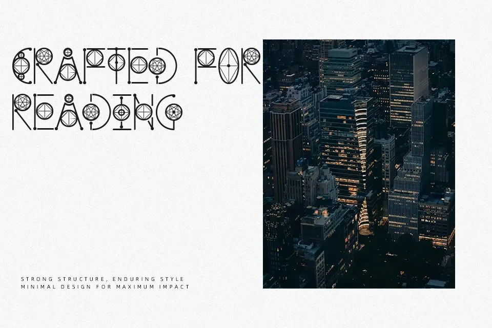 Round Geometric Font Font Preview for Modern Mood