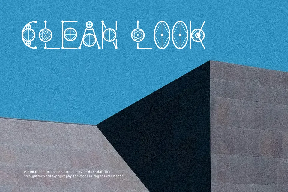 Round Geometric Font Font Preview in Latin