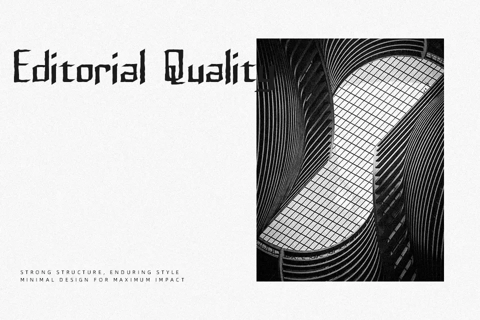Rushil Font Blackletter Font Preview for Logo