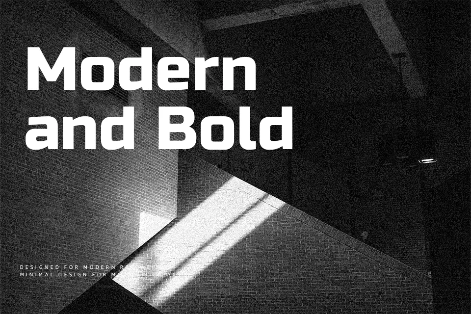 Russo One Font Font Preview for Modern Poster