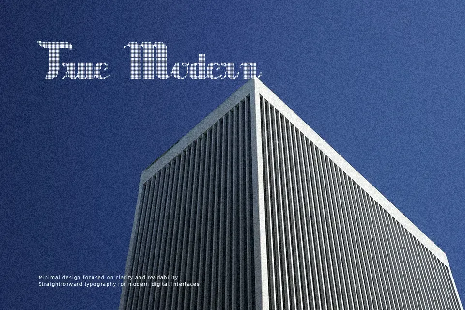 Sabor Digital Font Pixel Font Preview for Headline