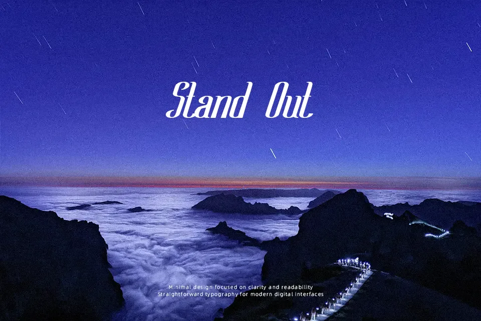 Samurai and Blade Font Font Preview for Dark Headline