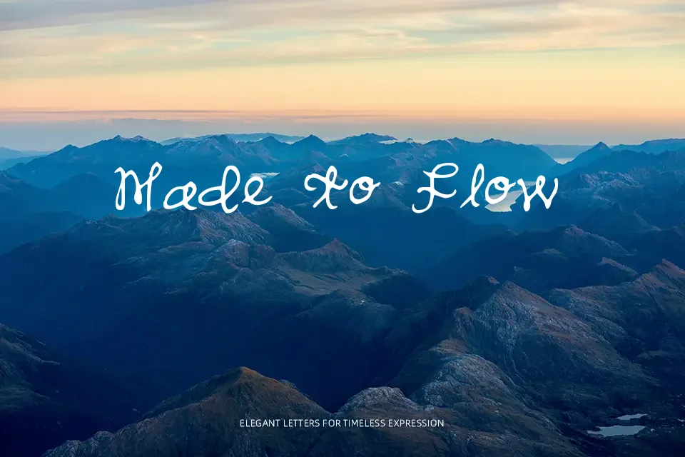 Sanders Hand Font Font Preview for Light Social Media
