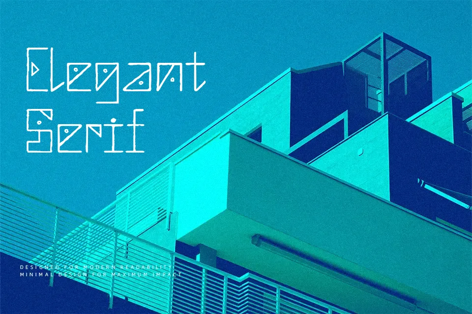 Sankofa Display Font Geometric Font Preview for Poster