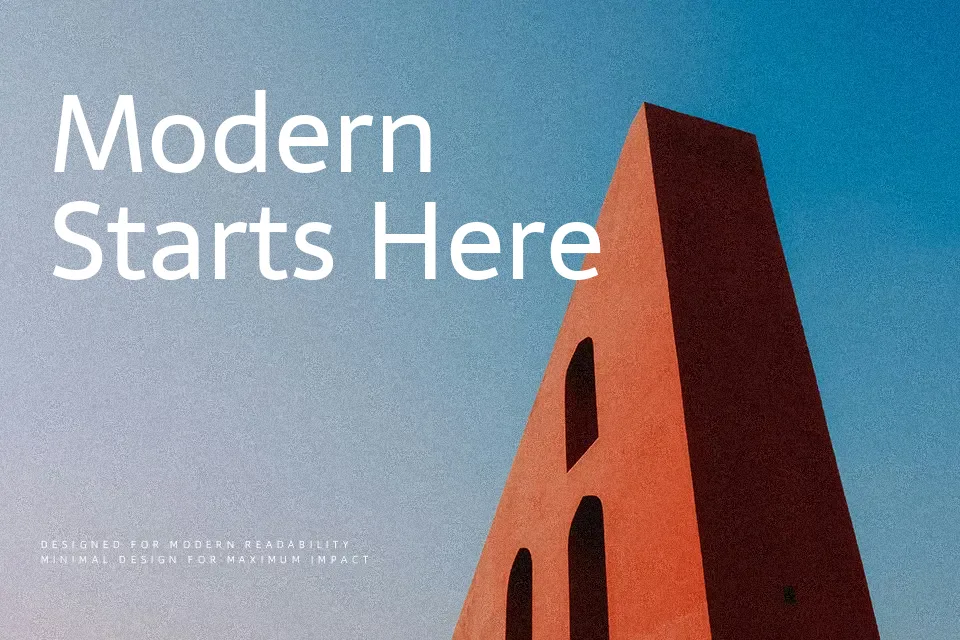 Sarala Font Font Preview for Minimal Website
