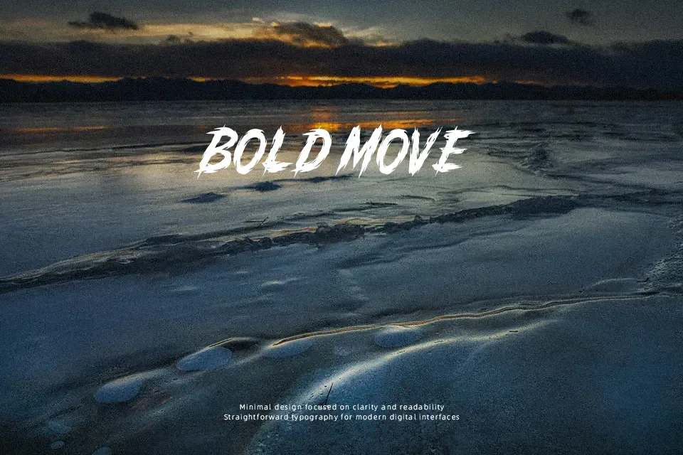 Scary Brusher Font Decorative Font Preview for Packaging