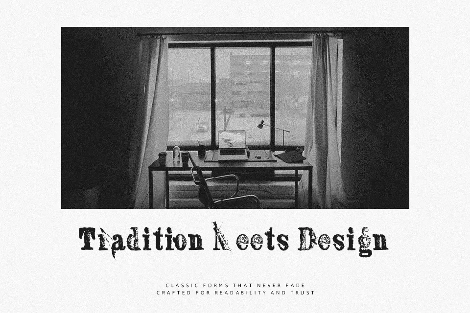 Sexton Serif Font Font Preview for Vintage Mood