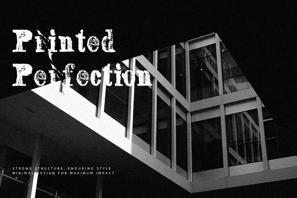 Sexton Serif Font Font Preview for Dramatic Poster