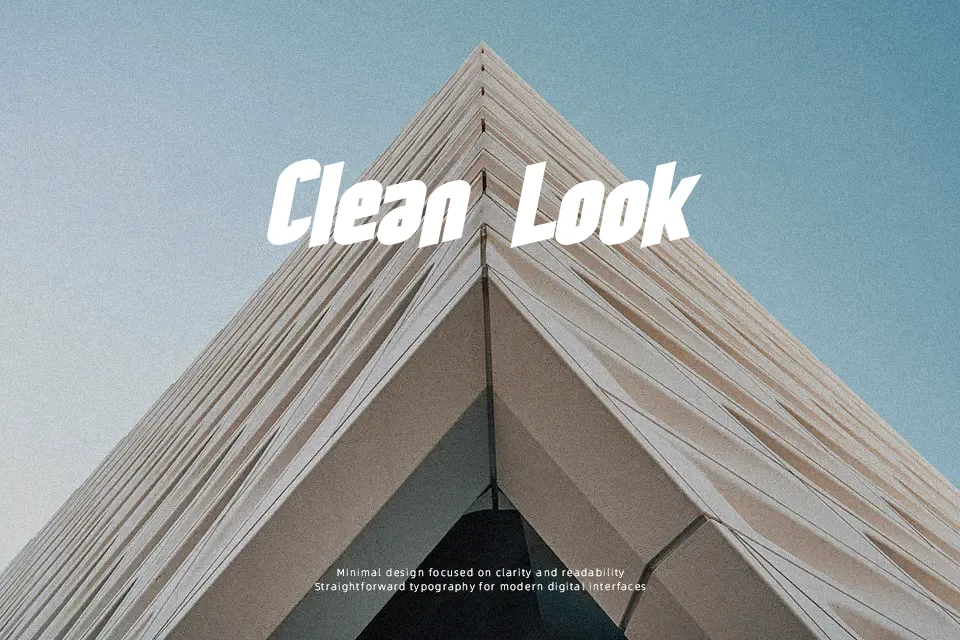 SF Obliquities Font Geometric Font Preview for Music