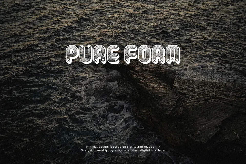 Shape Font Font Preview for Modern Poster