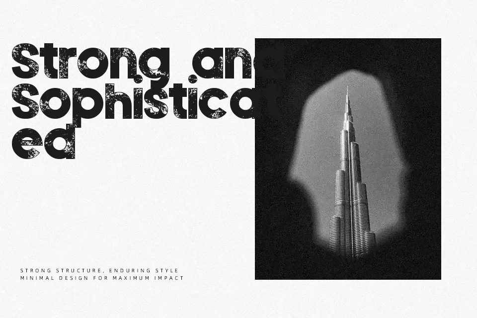 Silver Forte Grunge Font Font Preview for Packaging