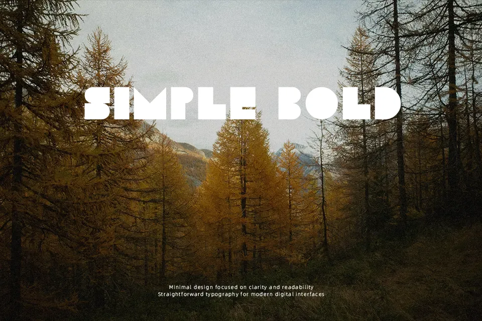Simplaform Solid Font Font Preview for Modern Poster