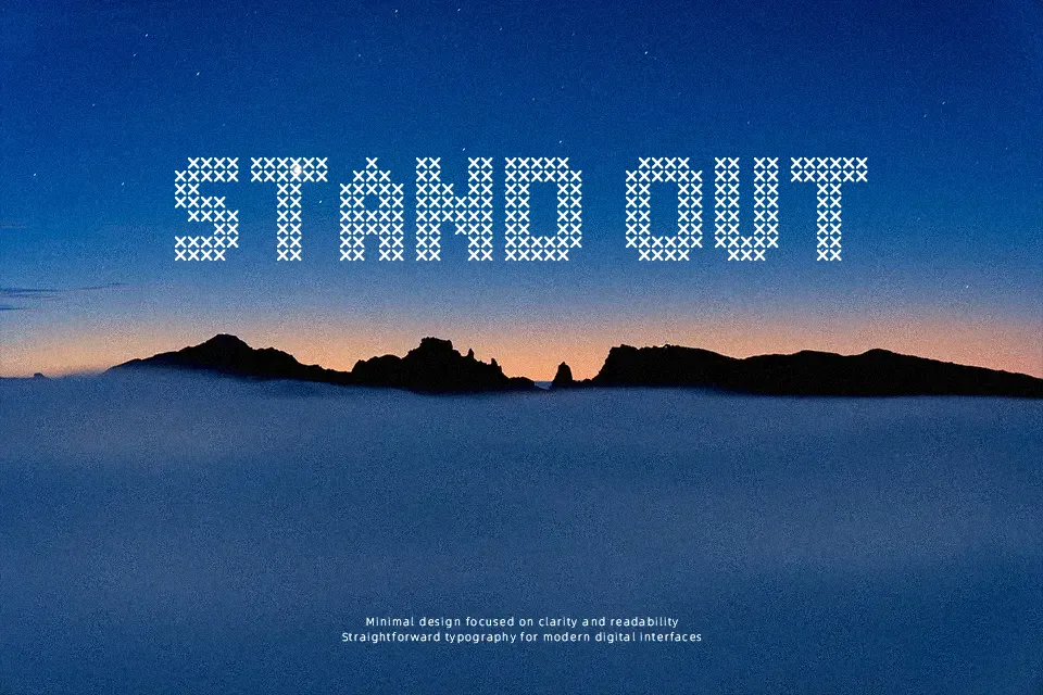Simple Stitch Font Decorative Font Preview for Christmas